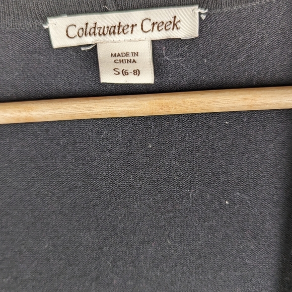 Coldwater Creek Sequined Cardigan Sweater Small Black Semi-formal Sequins - Picture 12 of 15